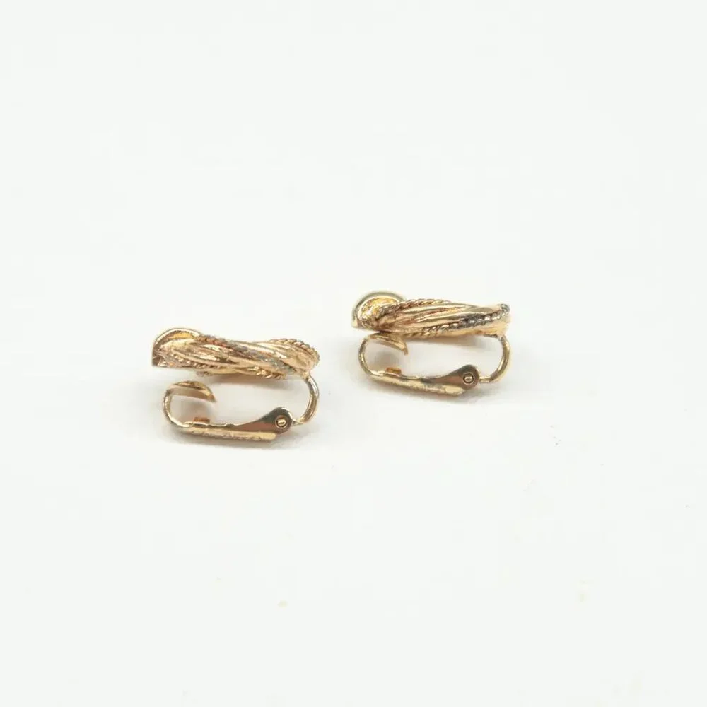 100% Authentic DIOR Gold Metal Clip-On Earrings 281-092724 - Picture 8 of 9